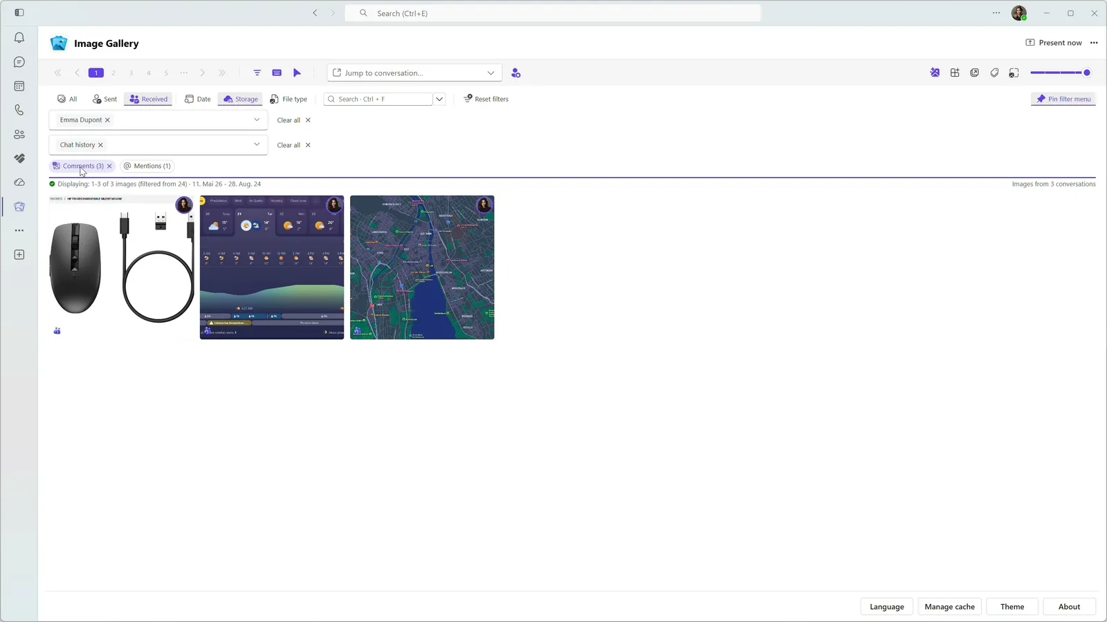 Intelligent Filters in Image Gallery